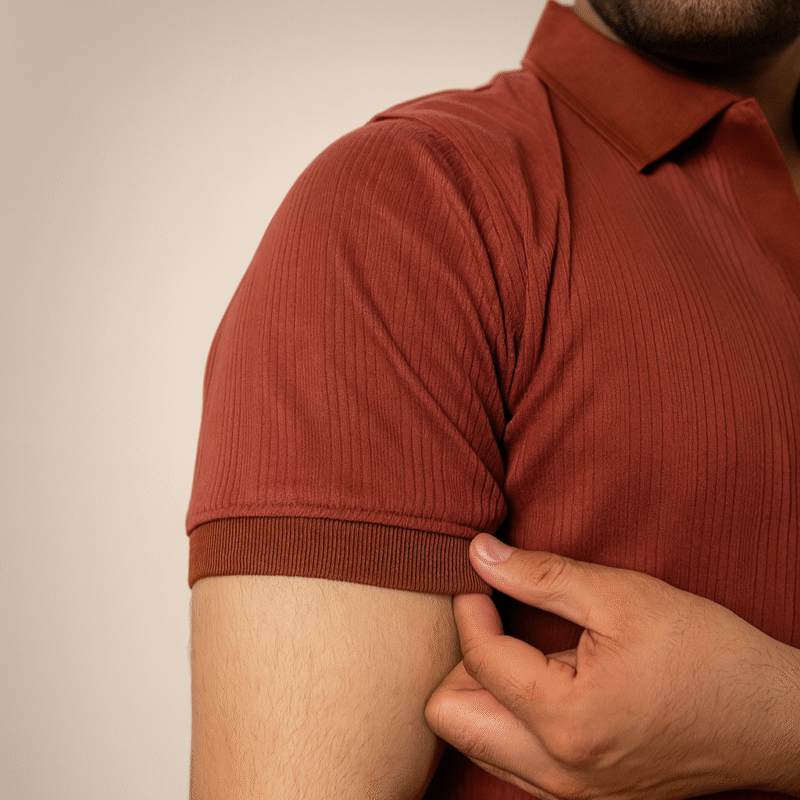 Hazelnut Brown Knitted Polo - Image 4