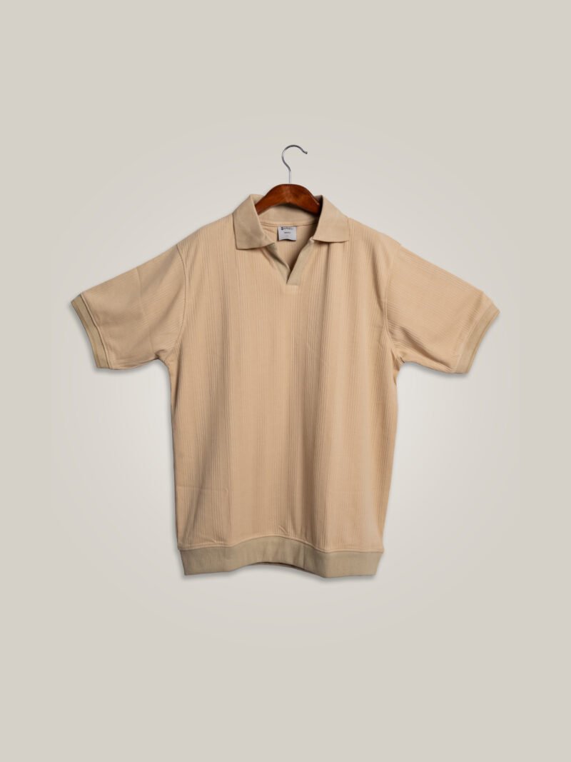 Sandstone Beige Knitted Polo - Image 3