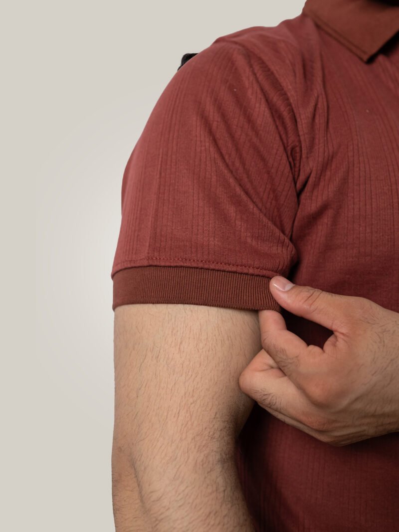 Hazelnut Brown Knitted Polo - Image 6