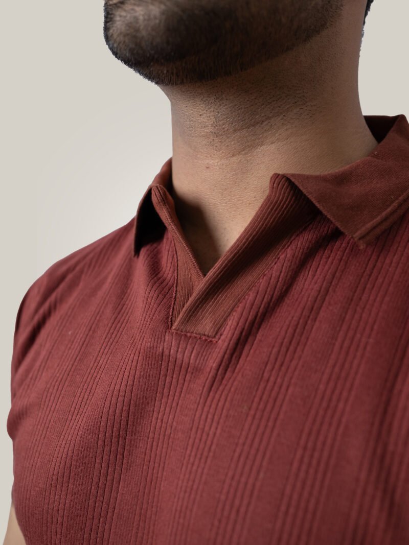 Hazelnut Brown Knitted Polo - Image 5