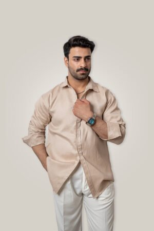Vintage Linen Button Up Shirt