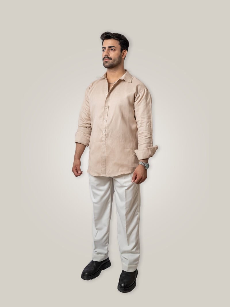 Vintage Linen Button Up Shirt - Image 2