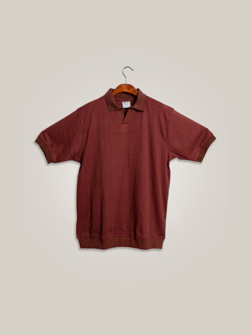 Hazelnut Brown Knitted Polo - Image 7