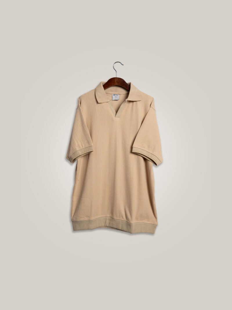 Sandstone Beige Knitted Polo - Image 4
