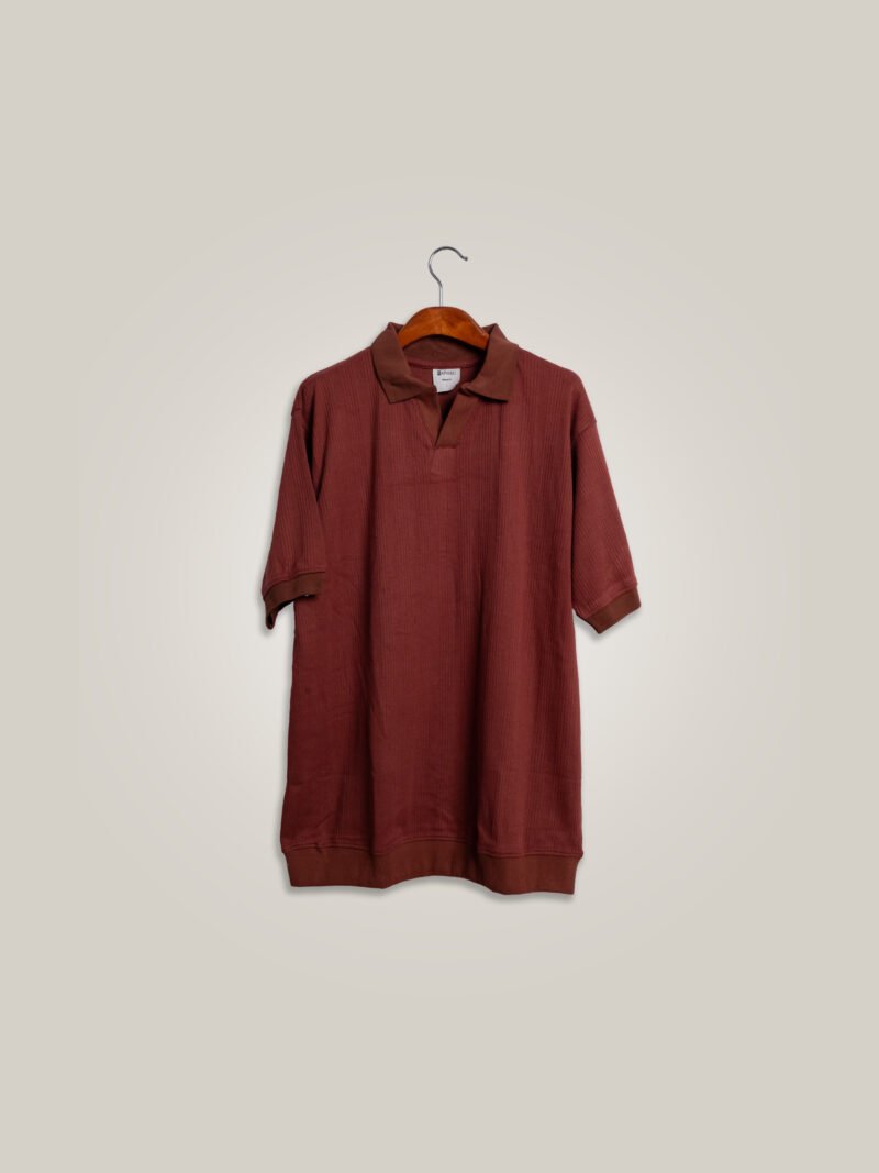 Hazelnut Brown Knitted Polo - Image 2